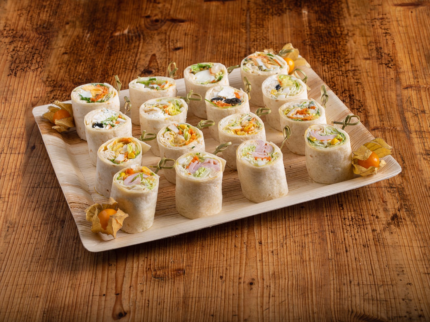 16er Mini Wrap Platte bärlifood Business Catering