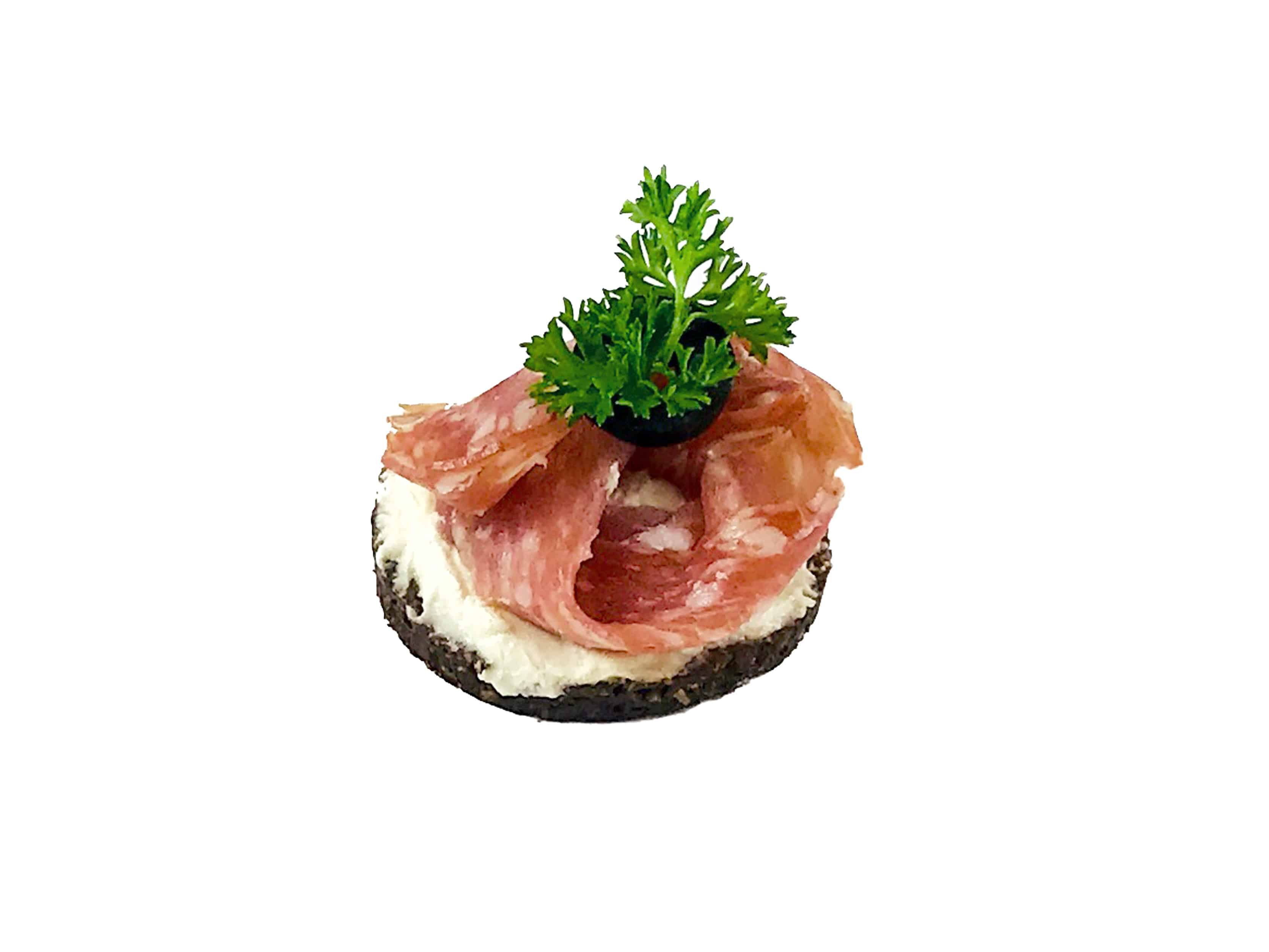 Canape Mailänder Salami - bärlifood Business Catering