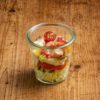 Gartensalat mit Haehnchenbrust im Weckglas