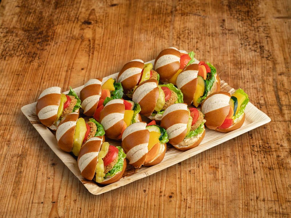 12er Mini Laugen Sandwich VEGAN - bärlifood Business Catering