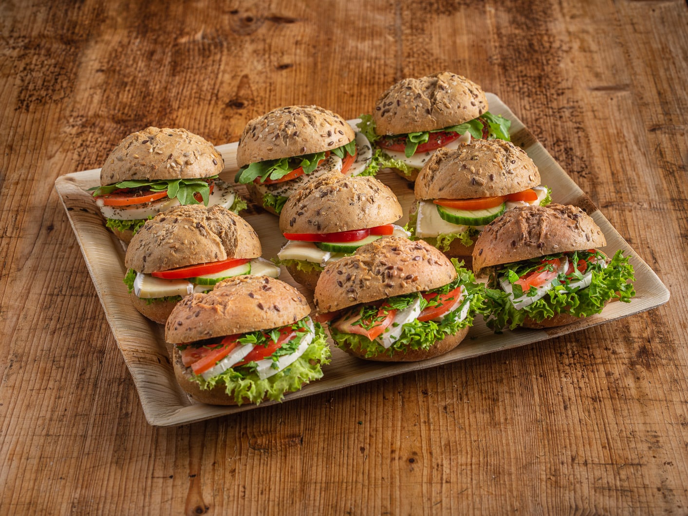 9er Kartoffel Brötchen Platte VEGETARISCH - Große Auswahl &amp; Top Qualität