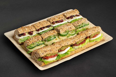 12er Mini Vollkorn-Baguette Sandwich VEGGIE