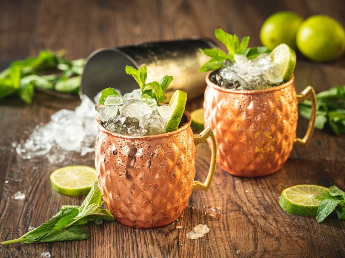 moscow mule cocktail kupfer becher