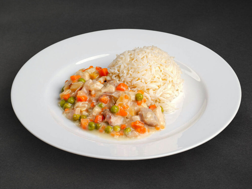 Hühnerfrikassee & Reis -Catering Berlin