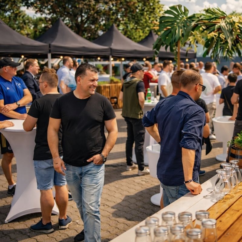 Firmen Barbecue Event Berlin Gäste bei Firmen Barbecue Event Berlin